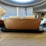 Sleek Curved Silhouette Two-Tone Upholstered 3-Piece Sofa Set